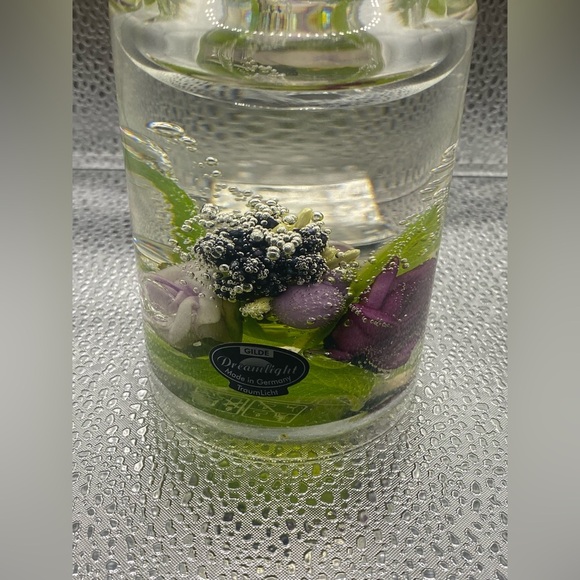 Floral Dreamlight Candle Holder Made In Germany Purple and Green - Picture 1 of 8